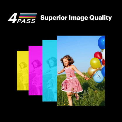 Mini 3 Retro 4PASS Portable Photo Printer (3X3 Inches) + 8 Sheets, White
